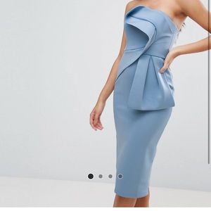 ASOS BANDEAU FOLD BOW DRESS
